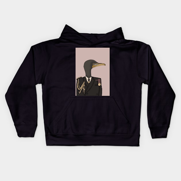 Royal Navy Cormorant Kids Hoodie by JemmaSharpe